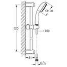 Душовий гарнітур зі штангою, 1 режим струменю Grohe New Tempesta Classic (27853001)