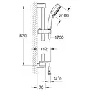 Душовий гарнітур зі штангою, 3 режими струменю Grohe New Tempesta Cosmopolitan (27929002)