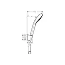 Ручной душ с держателем и шлангом 1,25 м Hansgrohe Croma Select S 1jet (цвет - хром/белый) (26424400) фото 3 Aquada.com.ua