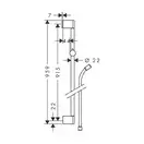 Душова штанга Hansgrohe Unica Сroma 90 см зі шлангом 160 см, хром (26504000)