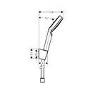 HANSGROHE Душевой набор 1,60 м, белый/хром Crometta 1jet (26567400) фото 2 Aquada.com.ua