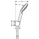 Душевой гарнитур Hansgrohe Crometta EcoSmart 9 л/мин (цвет - хром/белый), 1 тип струи, шланг 1600 мм (26569400) фото 2 Aquada.com.ua