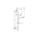 Душевой гарнитур Hansgrohe Croma Select S 1jet со штангой 90 см (цвет - хром/белый) (26574400) фото 2 Aquada.com.ua