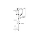Душевой гарнитур Hansgrohe Croma Select E Multi со штангой 65 см (цвет - хром/белый), 3 вида струи (26580400) фото 2 Aquada.com.ua