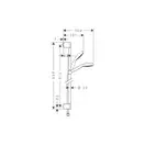Душевой гарнитур Hansgrohe Croma Select S Vario со штангой 90 см (цвет - хром/белый) (26594400) фото 2 Aquada.com.ua