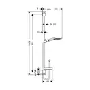 Душевой гарнитур Hansgrohe Raindance Select S 120 3jet со штангой 90 см и мыльницей (цвет - хром) (26631000) фото 2 Aquada.com.ua