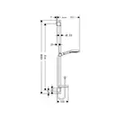 Душевой гарнитур Hansgrohe Raindance Select S 120 3jet со штангой 90 см и мыльницей (26631400) фото 2 Aquada.com.ua