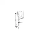 Душевой гарнитур Hansgrohe Crometta 100 Multi со штангой 65 см (цвет - хром/белый) (26650400) фото 2 Aquada.com.ua