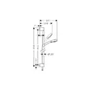 Душевой набор 0,90м Hansgrohe Crometta 100 Multi Unica Set (26656400) фото 2 Aquada.com.ua