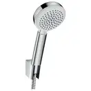 Ручной душ с держателем и шлангом, 2 типа струи Hansgrohe Crometta Vario (цвет - хром/белый) (26666400) фото 1 Aquada.com.ua