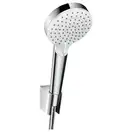 HANSGROHE Душевой набор 1,60м, версия EcoSmart, 9 л/мин, белый/хром Crometta Vario (26694400) фото 1 Aquada.com.ua