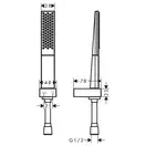 Душевой гарнитур Hansgrohe Rainfinity (цвет - белый матовый/чёрный), 1 вид струи (26856700) фото 3 Aquada.com.ua