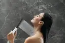 Душевой гарнитур Hansgrohe Rainfinity (цвет - белый матовый/чёрный), 1 тип струи, шланг 1250 мм (26857700) фото 2 Aquada.com.ua