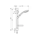Душевой гарнитур Hansgrohe Croma (цвет - хром), 3 типа струи (27775000) фото 2 Aquada.com.ua