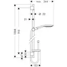 Душовий набір Hansgrohe Raindance Select S 150 3jet, хром (27803000)