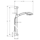 Душовий набір Hansgrohe Raindance Classic 100 3jet, chrome / gold optic (27841090)