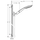 Душевой гарнитур со штангой 90 см Hansgrohe PuraVida (цвет - хром), 3 вида струи (27853000) фото 2 Aquada.com.ua