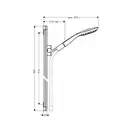 Душова система Hansgrohe PuraVida 90, білий / хром (27853400)