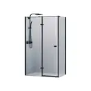 Душевая кабина Devit Up 1200 х 800 х h1900 мм левая (профиль - чёрный матовый, стекло - прозрачное) (FEN2310BL) фото 1 Aquada.com.ua