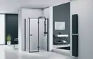 Душевая кабина Devit Up 1200 х 800 х h1900 мм правая (профиль - чёрный матовый, стекло - прозрачное) (FEN2310BR) фото 2 Aquada.com.ua