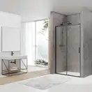 Душевая дверь 1200 х h1900 мм Devit Art (профиль - чёрный матовый, стекло - прозрачное) (FEN3540B) фото 2 Aquada.com.ua