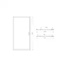 Душевая дверь Primera Frame 100 х 190 см (стекло "шиншилла") (SDP1110) фото 4 Aquada.com.ua