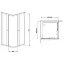 Душевая кабина Radaway Classic C 90 (профиль - хром, стекло - Fabric) (30050-01-06) фото 3 Aquada.com.ua