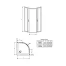 Душевая кабина Radaway Premium Plus A 90×90 (профиль - хром; стекло - Fabric) (30403-01-06N) фото 3 Aquada.com.ua