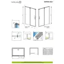 Душевая дверь Radaway Espera DWJ 100 L Mirror 100х200 см (профиль - хром; стекло - прозрачное) (380110-01L)