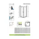 Душевая кабина Radaway Fuenta New KDD B 80 L (профиль - хром; стекло - прозрачное) (384070-01-01L) фото 2 Aquada.com.ua