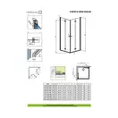 Душевая кабина Radaway Fuenta New KDD B 80 R (профиль - хром; стекло - прозрачное) (384070-01-01R) фото 3 Aquada.com.ua