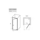 Душевая дверь Ravak Pivot PDOP1 900 х h1900 мм (профиль - чёрный, стекло - прозрачное) (03G70300Z1) фото 3 Aquada.com.ua