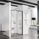 Душевая дверь Ravak Pivot PDOP2 110 х h1900 мм (профиль - чёрный, стекло - прозрачное) (03GD0300Z1) фото 1 Aquada.com.ua