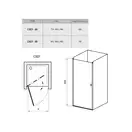 Душевые двери Ravak Сhrome CSD1-90 (профиль - белый; стекло - Transparent (прозрачный)) (0QV70100Z1) фото 2 Aquada.com.ua