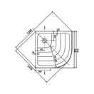 Душевая кабина Ravak Supernova 90 х 90 см с поддоном Ronda 90 ST и сифоном Basic 90 (профиль - белый, стекло - матовое) (70507505) фото 6 Aquada.com.ua