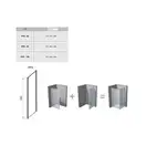 Неподвижная стенка Ravak Pivot PPS-90 блестящий+Transparent (прозрачный) (90G70C00Z1) фото 2 Aquada.com.ua