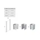 Неподвижная стенка Ravak Chrome CPS-100 блестящий+Transparent (прозрачный) (9QVA0C00Z1) фото 2 Aquada.com.ua