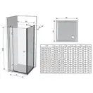 Душевая кабина Ravak SmartLine (профиль - хром; стекло - Transparent (прозрачный)) SMSD2-120, h=1900 мм, правый вариан (9SL40A00Z1) фото 2 Aquada.com.ua