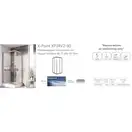 Душевая кабина Ravak X-Point 90 х 90 х h190 см (профиль - полированный алюминий, стекло - прозрачное) (X1LV70C00Z1A) фото 4 Aquada.com.ua