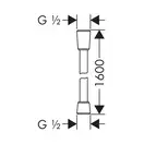 Шланг для душа Hansgrohe Comfortfle B 1.25 м 1/2 (28167000)