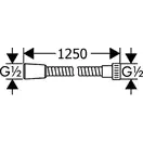 Шланг для душа Hansgrohe Metaflex (28262000)