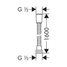 Hansgrohe Шланг душевой 1.60 м Metaflex``C (28266000) фото 4 Aquada.com.ua