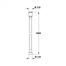 Шланг для душа Hansgrohe Isiflex 160 см (цвет - чёрный) (28276610) фото 3 Aquada.com.ua