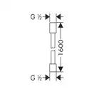 Шланг для душа, Hansgrohe Isiflex B, (28286000)