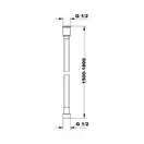 Шланг для душа растягивающийся 150-180 см Imprese Grafiky (цвет - black nickel) (ZMK041807160) фото 2 Aquada.com.ua