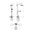 Душевая система с термостатом Axor Montreux Showerpipe (цвет - хром/белый) (16572000) фото 3 Aquada.com.ua