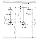Душевая система с термостатом Axor Carlton Showerpipe (цвет - хром) (17670000) фото 3 Aquada.com.ua