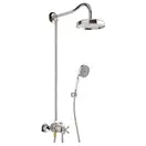 Душевая система с термостатом Axor Carlton Showerpipe (хром/золото) (17670090) фото 1 Aquada.com.ua