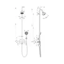 Душевая система с термостатом Axor Citterio M Showerpipe (цвет - хром) (34640000) фото 4 Aquada.com.ua