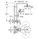 Душова система зі змішувачем для душа Grohe New Tempesta Cosmop. System (26224001)